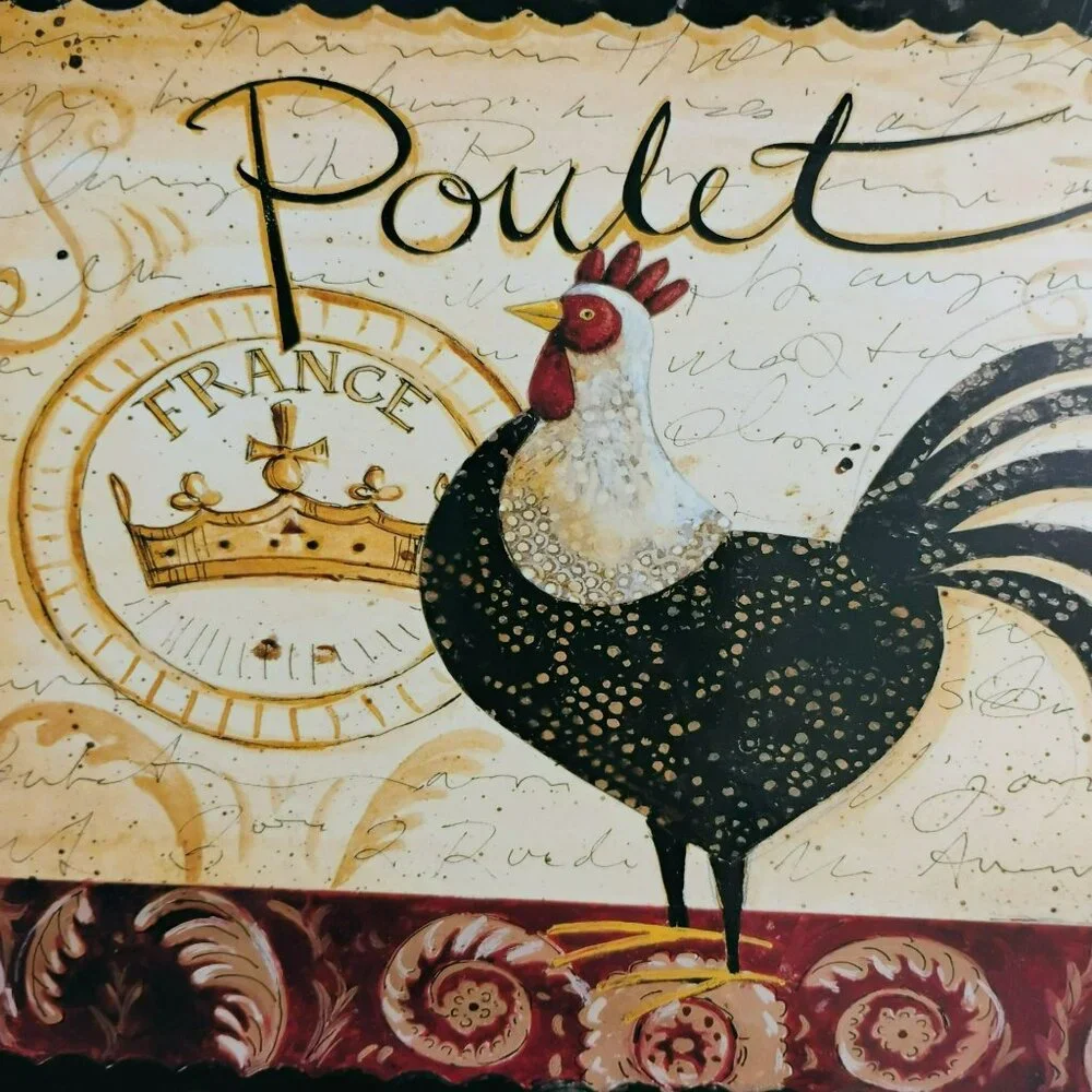 Rooster Poulet Themed Cork Backed Placemats By Dan DiPaolo Set Of 4